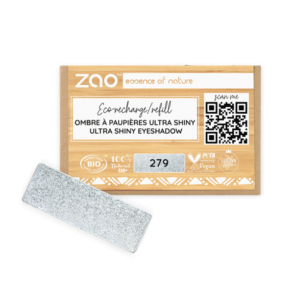Zao Ultra Shiny Eyeshadow 279 Grey Diamond